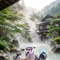 ブルーアーカイブ   ケイ  天童アリス  空崎ヒナ  デスクの上の温泉♨️ アクリルドールフィギュア 4枚目