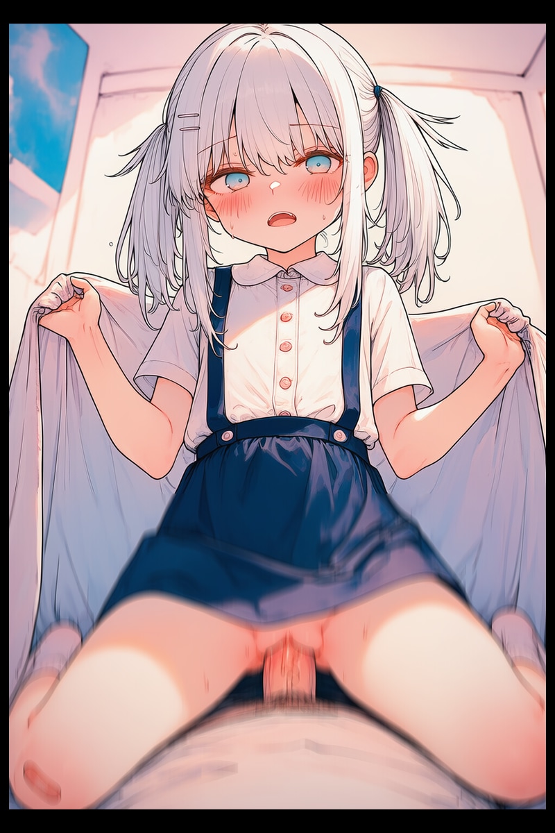 【漫画_セリフ無し】朝はロリが騎乗位で起こしてくれる的な