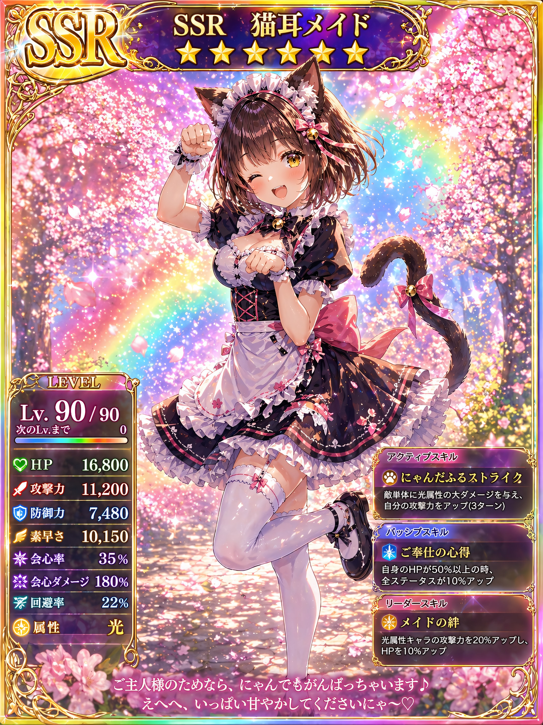 【#SSRカード】ＳＳＲ猫耳メイド（モデル: ChatGPT） | の人気AIイラスト・グラビア