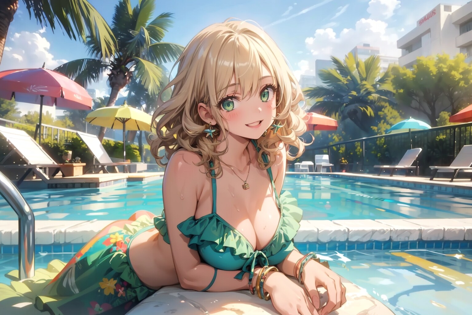 プールサイドの女神
