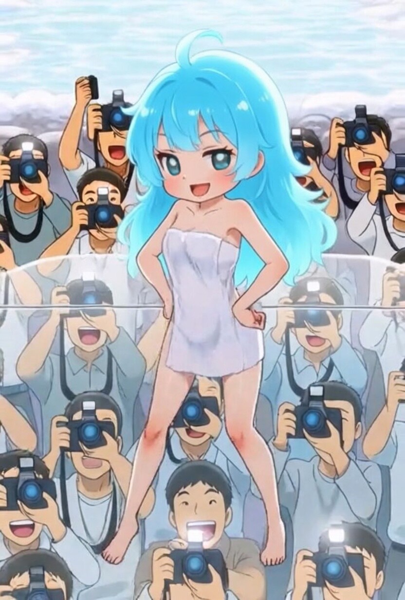 お風呂上りにそのままステージに立つアイドル