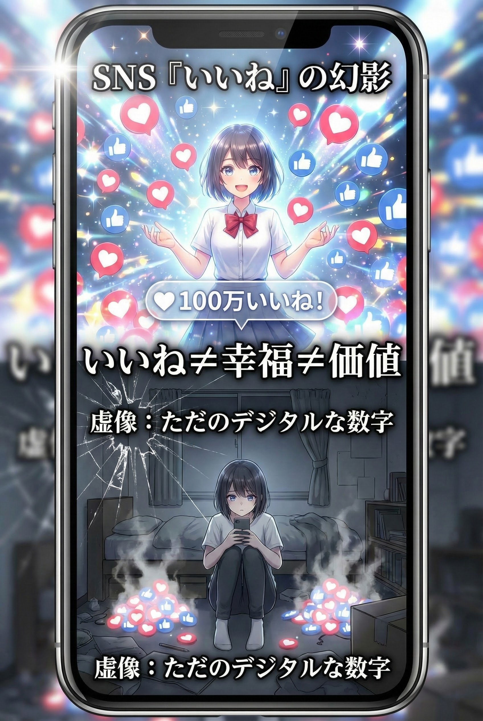 SNS「いいね」の幻影 | の人気AIイラスト・グラビア