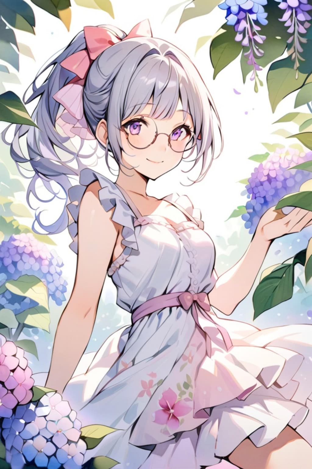 眼鏡の銀髪ちゃん