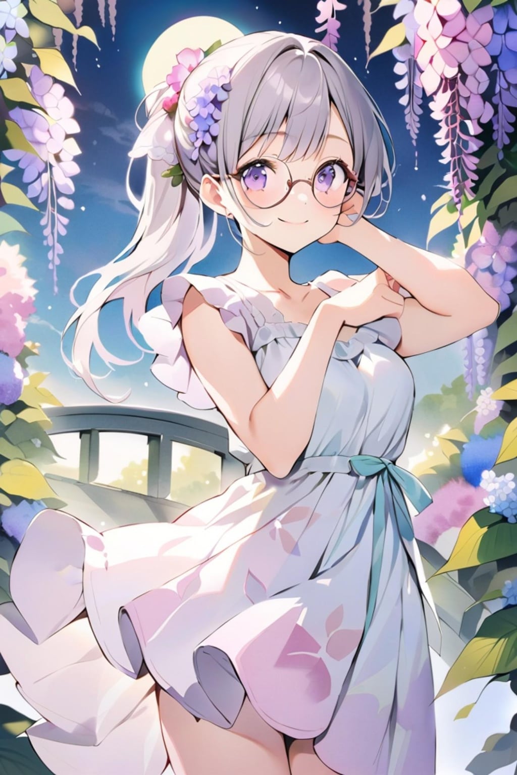 眼鏡の銀髪ちゃん