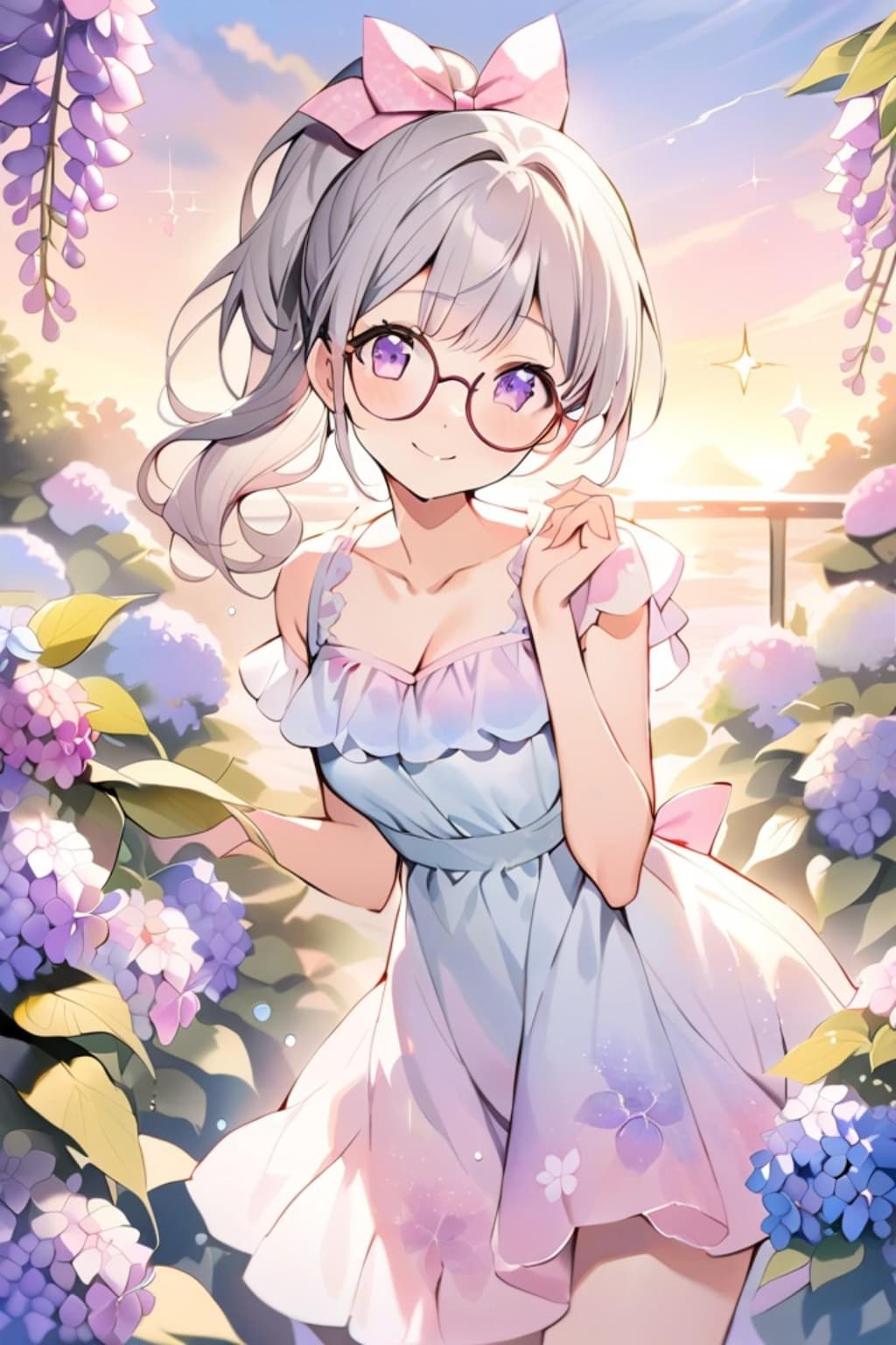 眼鏡の銀髪ちゃん