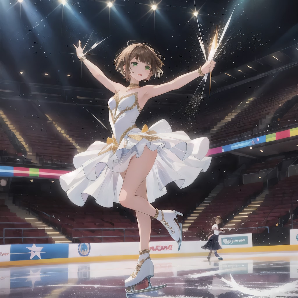 茶髪ボブでフィギュアの少女２