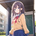 制服とニーハイの女の子 4枚目