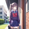 制服とニーハイの女の子 2枚目