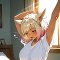 起床、猫娘。 2枚目