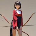 弓道娘、AIはミニ丈袴が好きらしい 3枚目