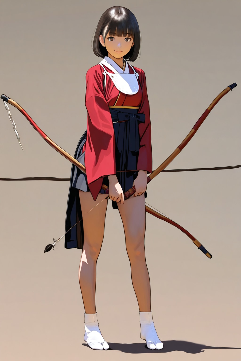 弓道娘、AIはミニ丈袴が好きらしい