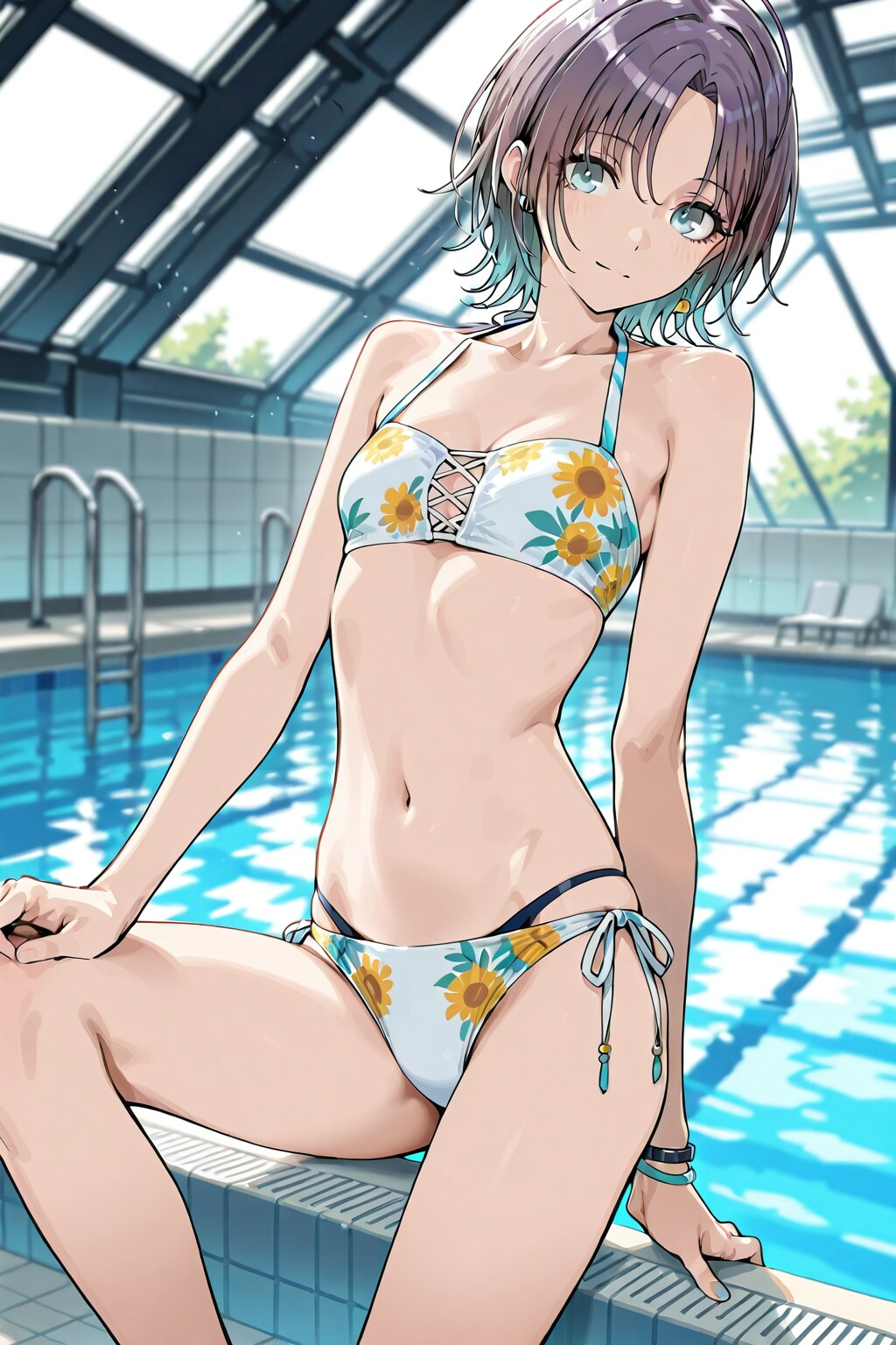やったー！・・・自由時間だよ。そうだ、例のプールに行こうっと。