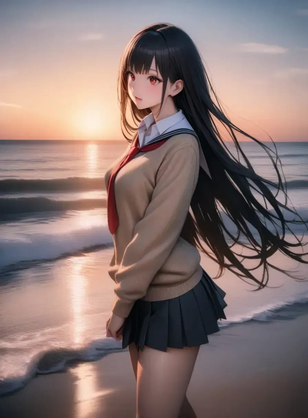 リナちゃんと海