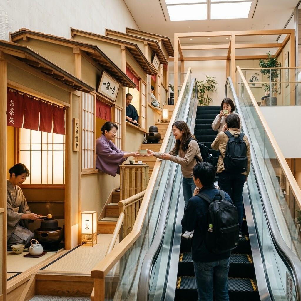 茶室付きエスカレーター