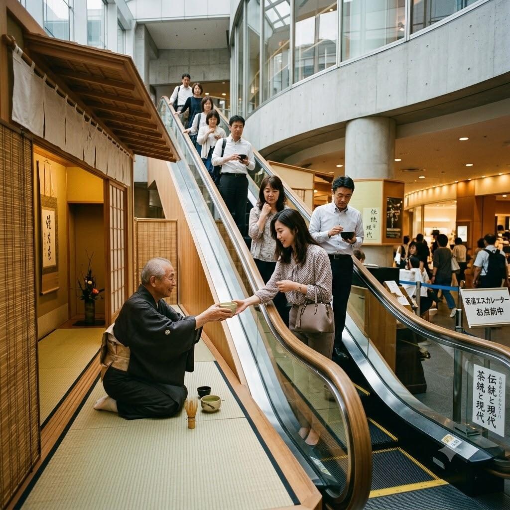 茶室付きエスカレーター