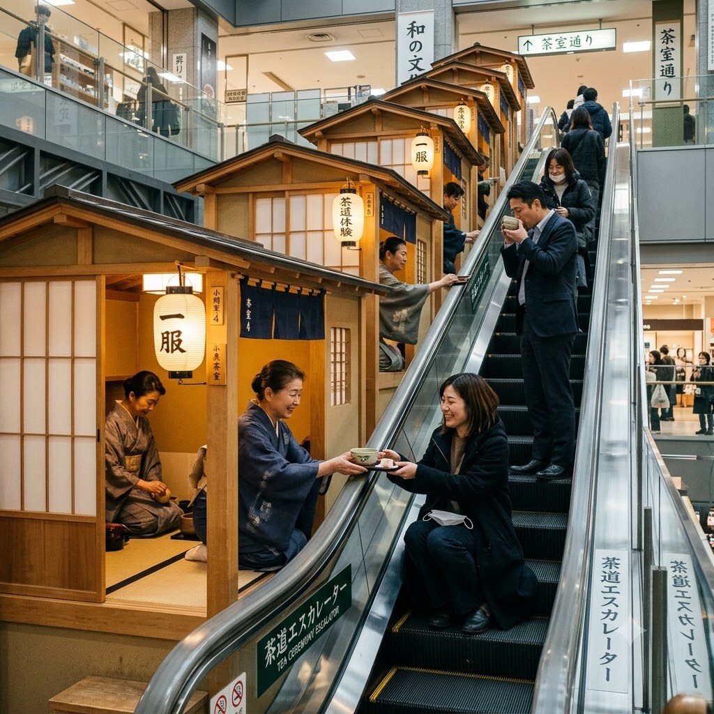 茶室付きエスカレーター