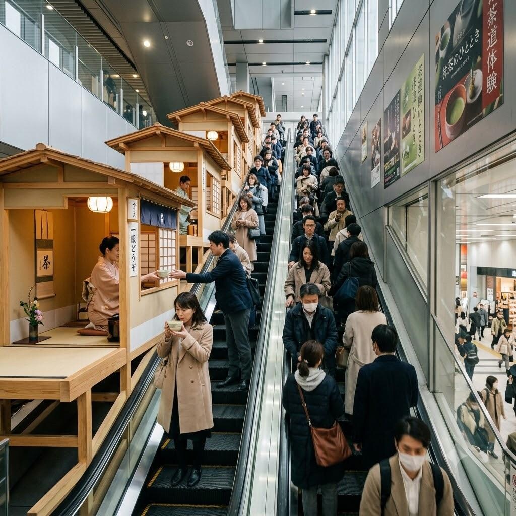 茶室付きエスカレーター