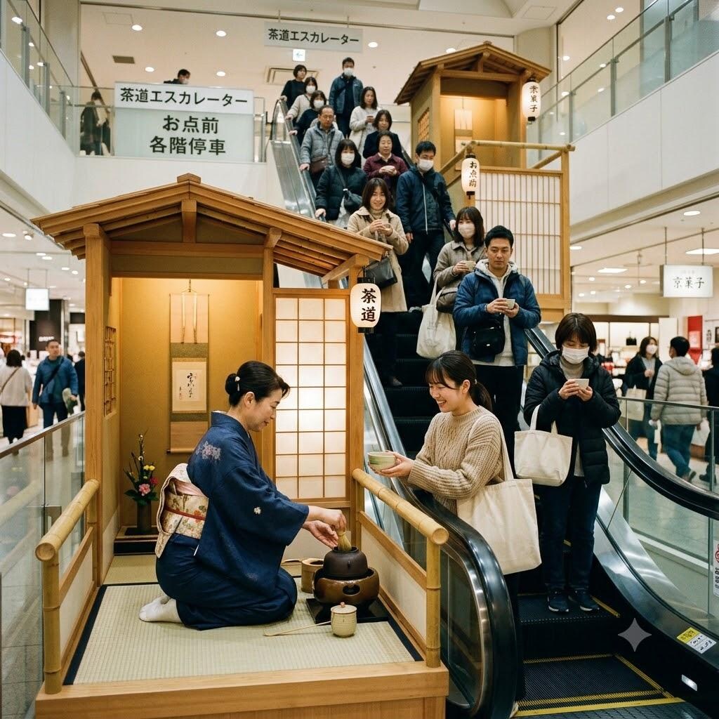 茶室付きエスカレーター