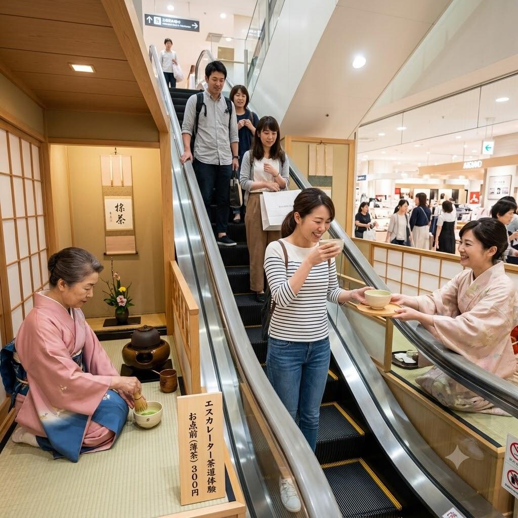 茶室付きエスカレーター