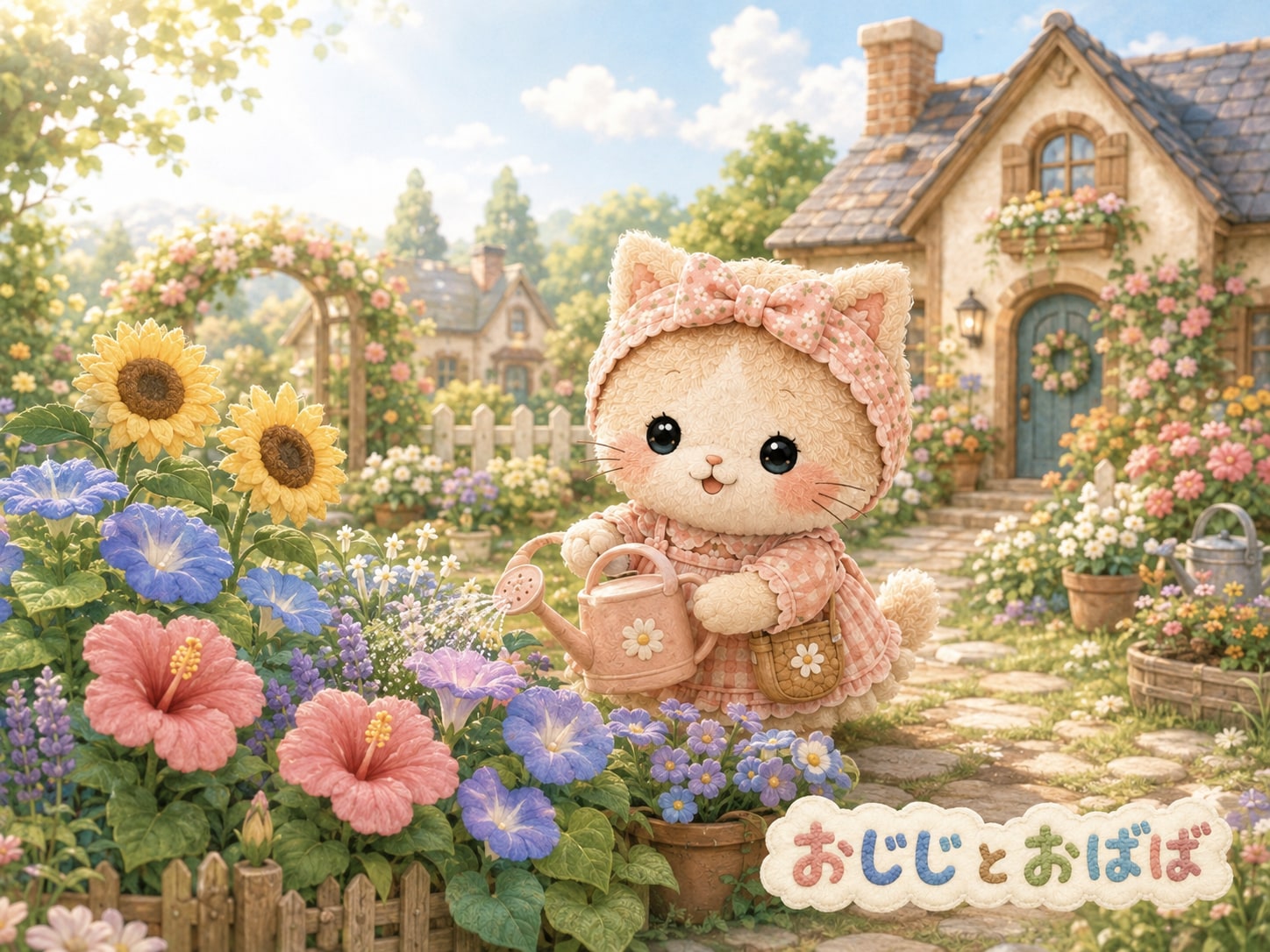 笑顔とお水をふりまくおばば | の人気AIイラスト・グラビア