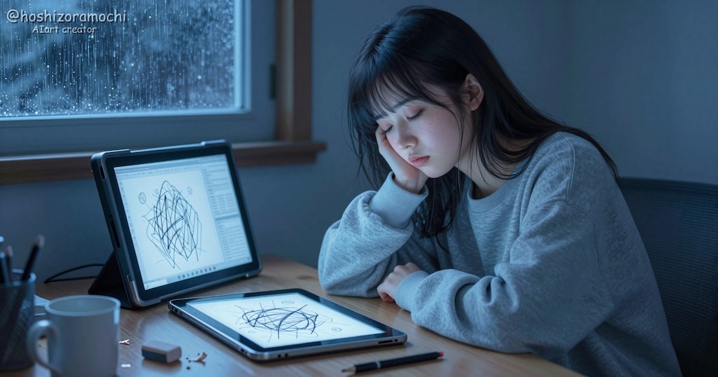雨の日の創作スランプ😮‍💨
