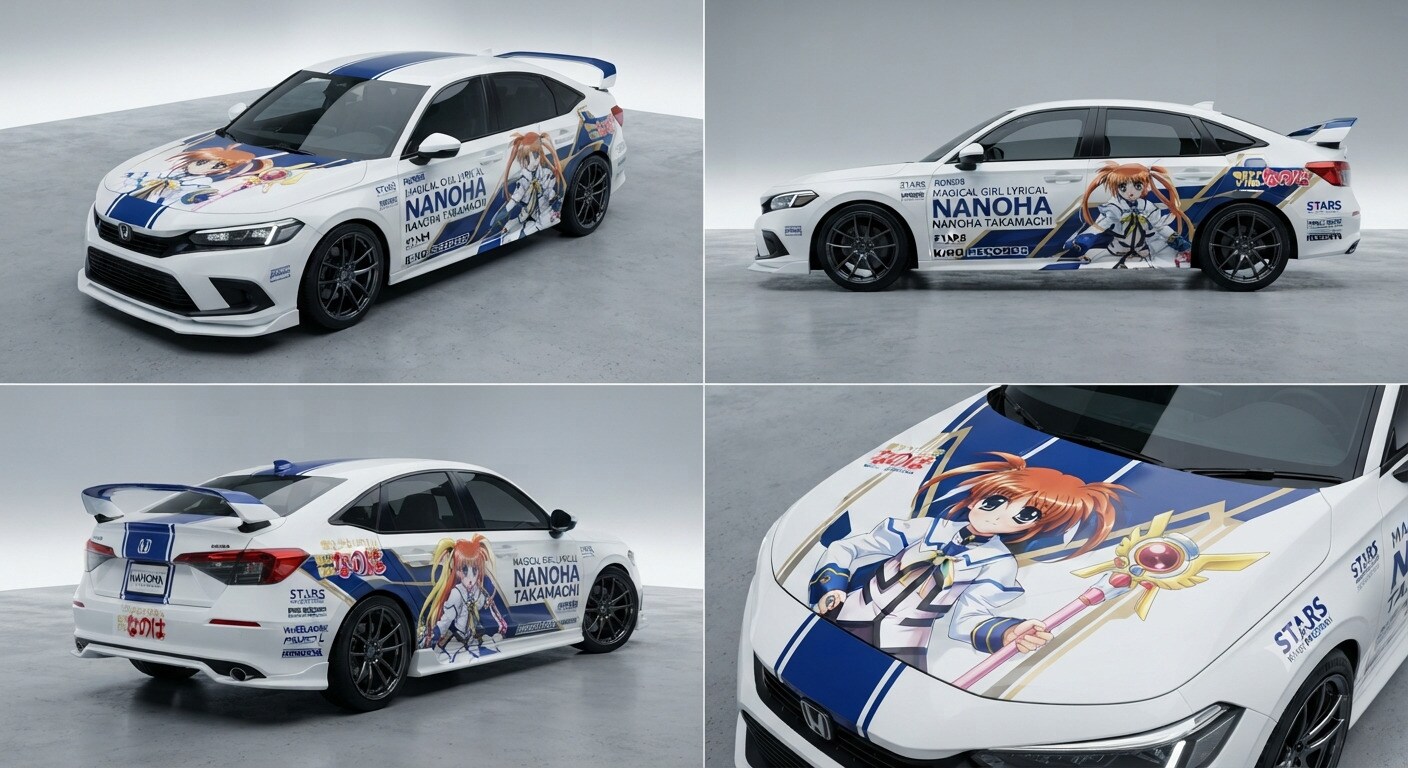 高町なのは痛車シビック | の人気AIイラスト・グラビア