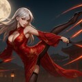 銀髪美女:双剣斬 3枚目