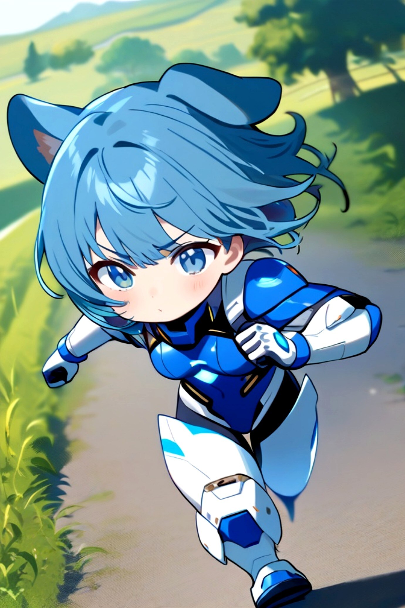 けもぱわーの青髪ちゃん