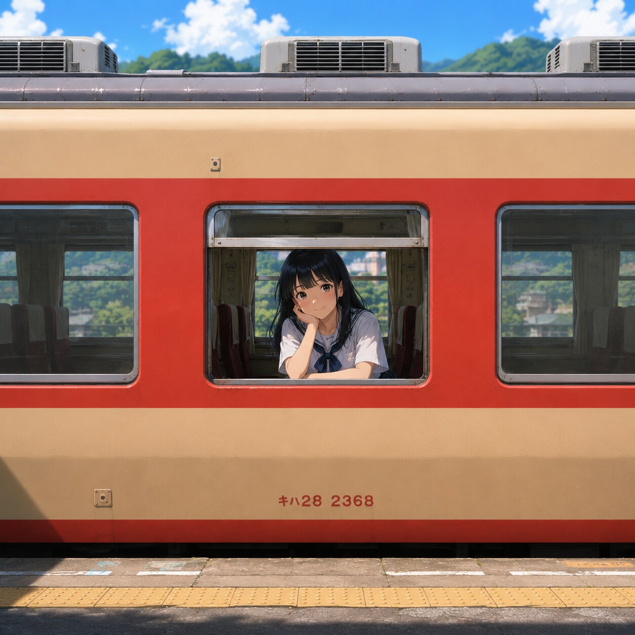 窓越しの少女 | の人気AIイラスト・グラビア
