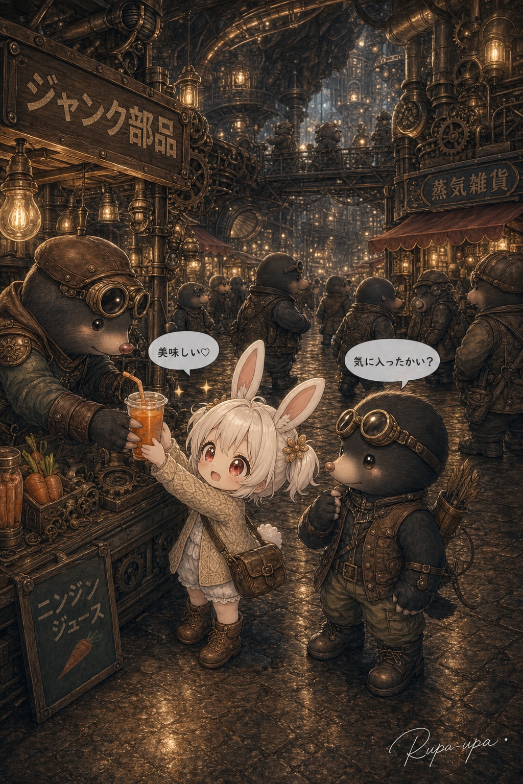 🐰うさぴょんの冒険【第6話】～モグラの地底都市～