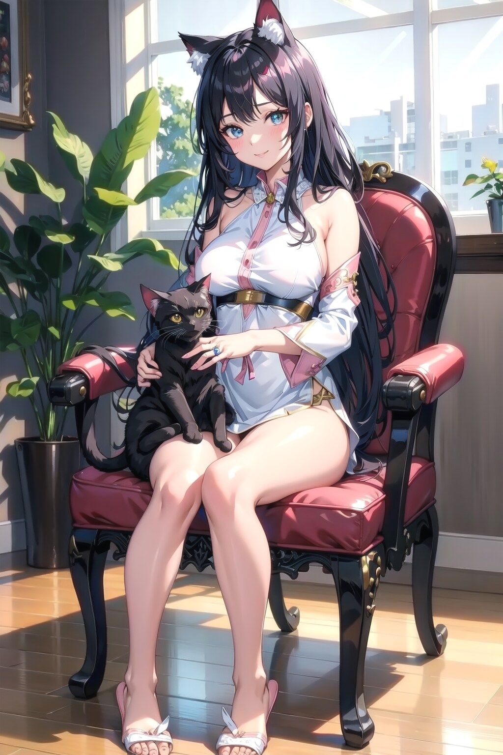 黒猫と香苗さん