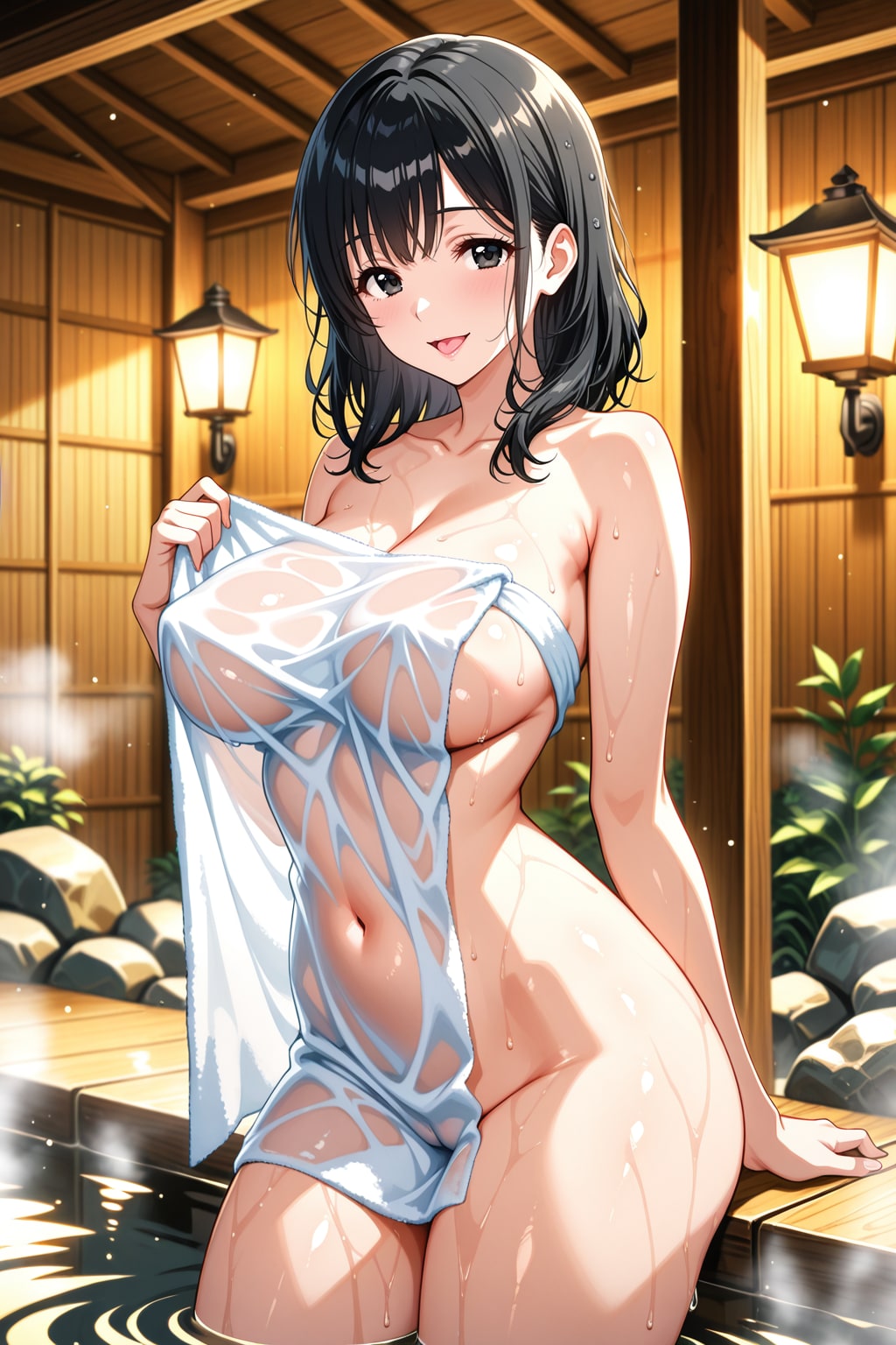 温泉バスタオル詩織ママン