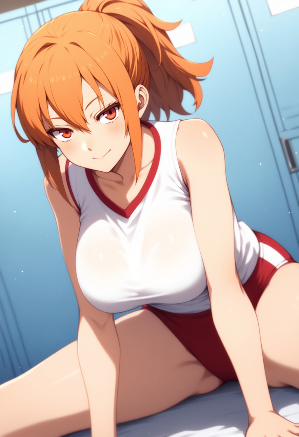 ロッカーでのグラビア撮影1