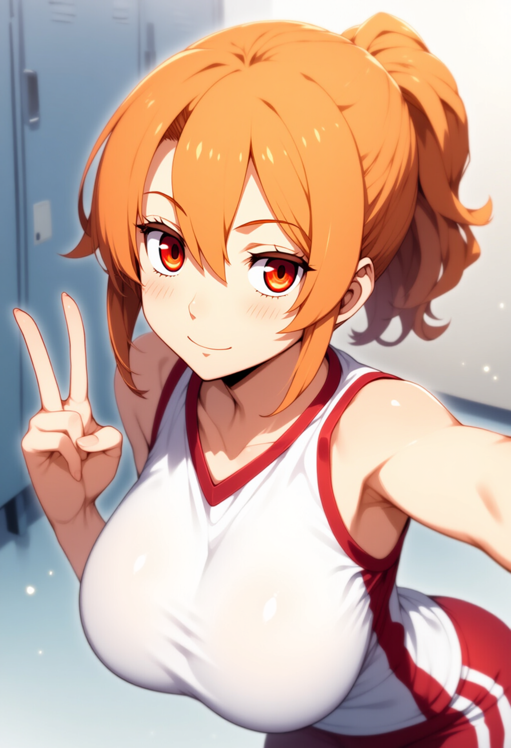 ロッカーでのグラビア撮影1