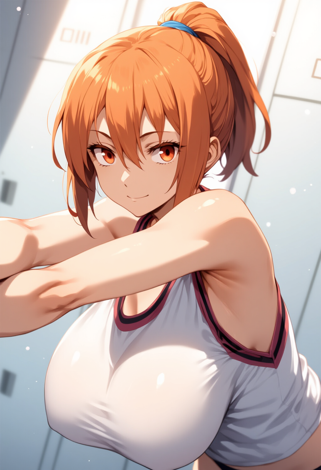 ロッカーでのグラビア撮影1