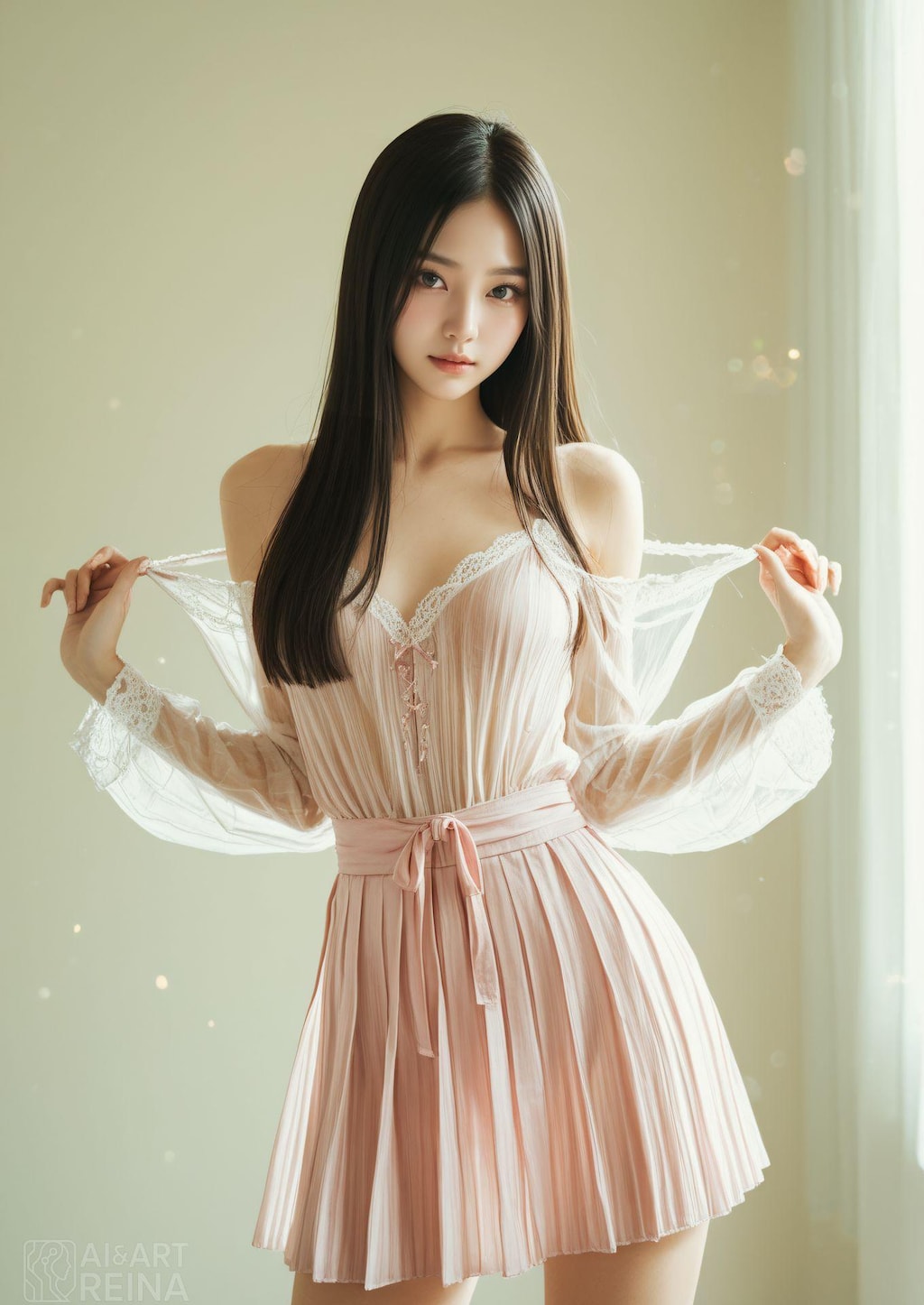 しずか シースルー ドレス カーテン