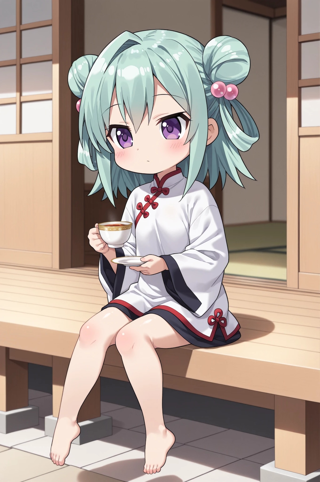 肉まんもぐもぐ