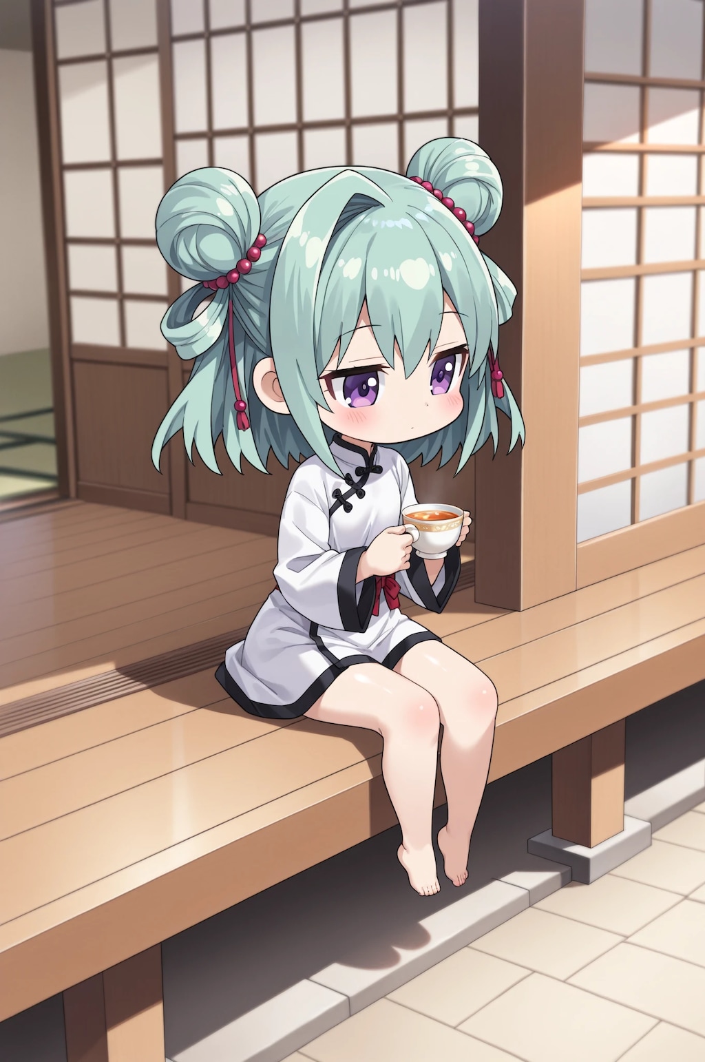 肉まんもぐもぐ