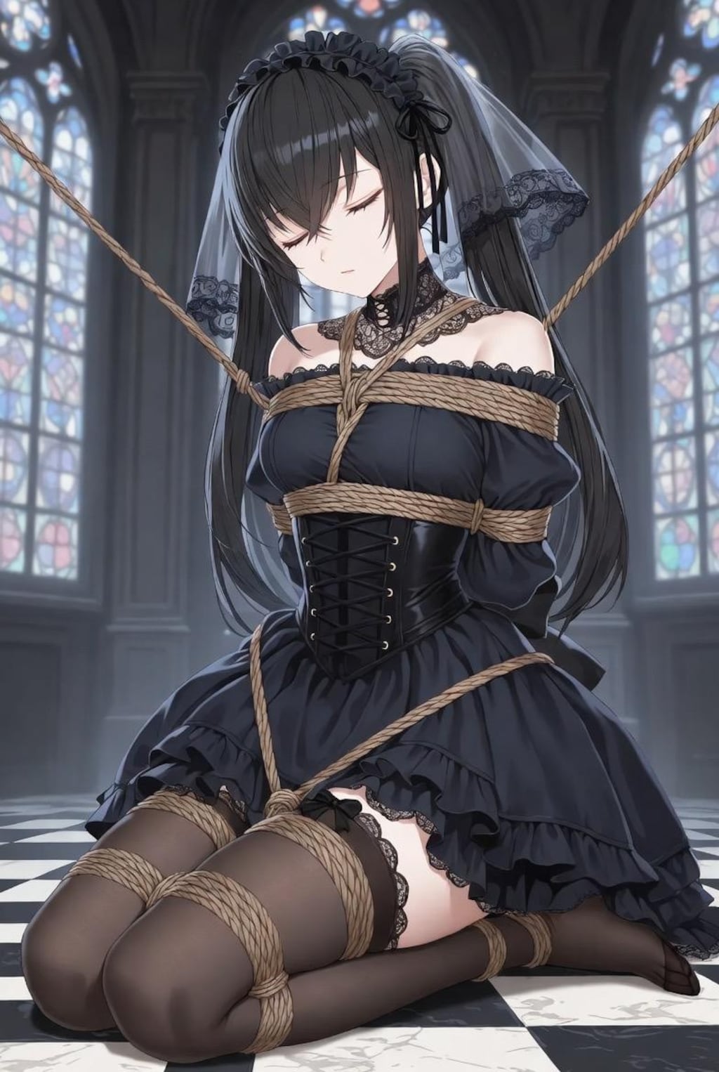 ゴスロリ緊縛少女