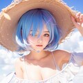 巨乳なのに美し過ぎるレムコスプレイラスト(R18はFANBOXへ 5枚目