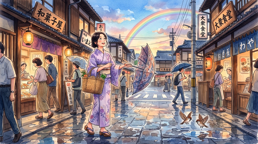 夕立あがる