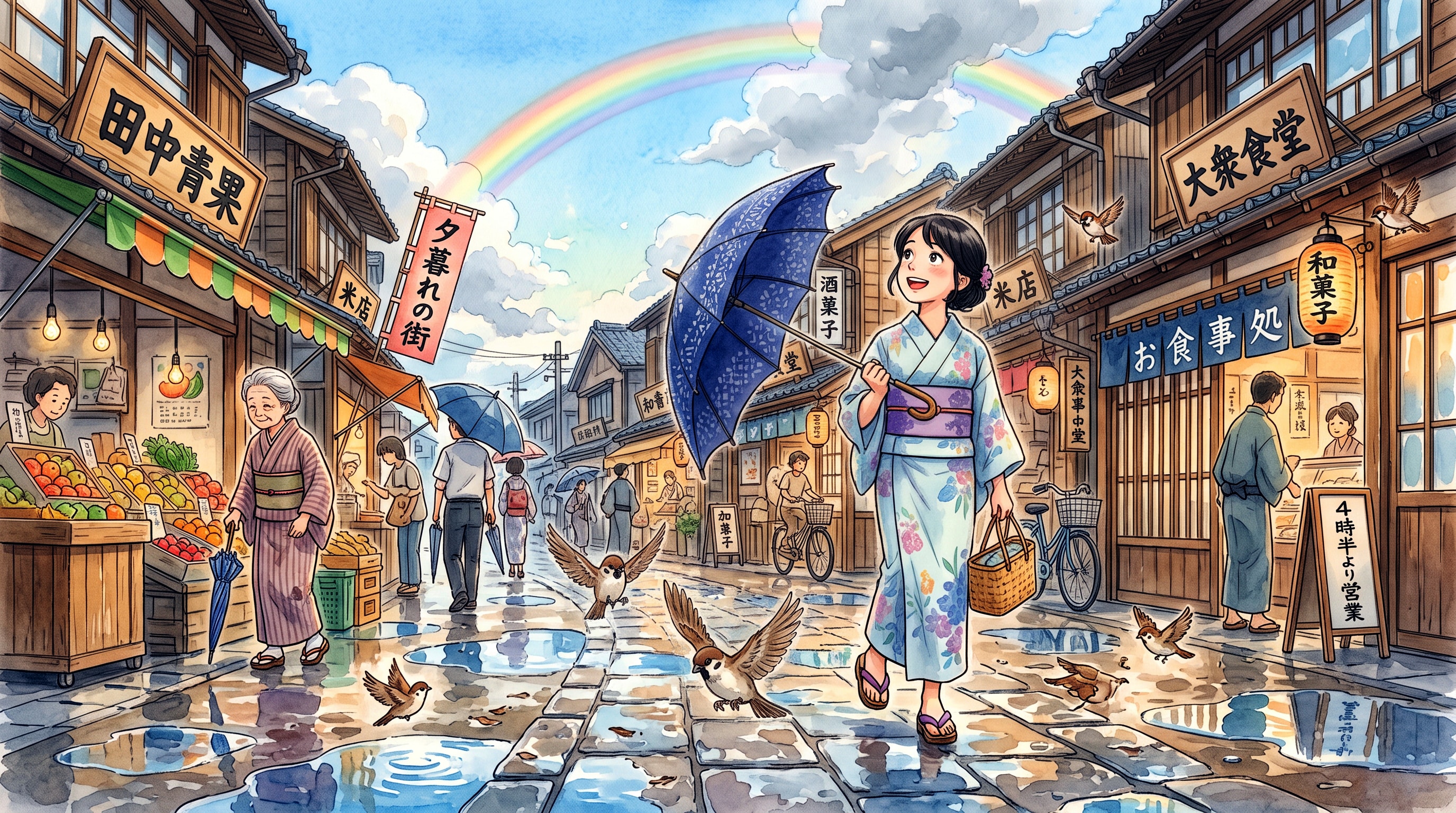 夕立あがる