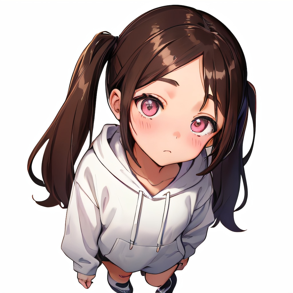 brown twintails