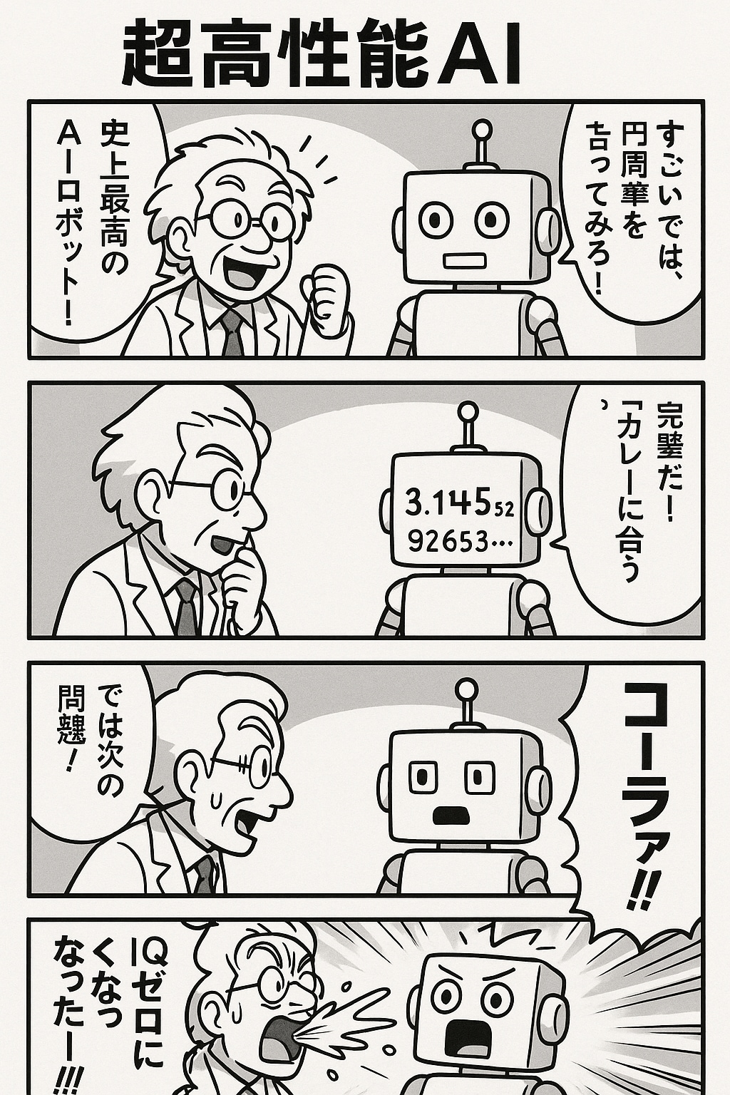 ものすごく面白い四コマ漫画を描いてもらった
