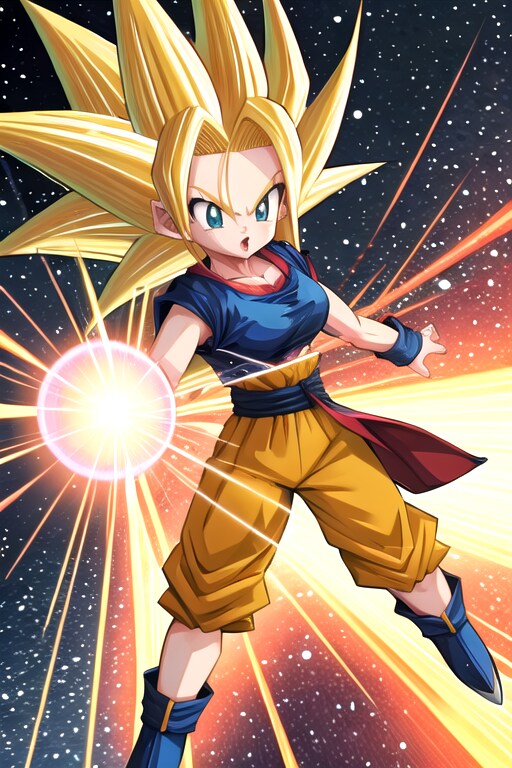 娘スーパーサイヤ人になる | の人気AIイラスト・グラビア