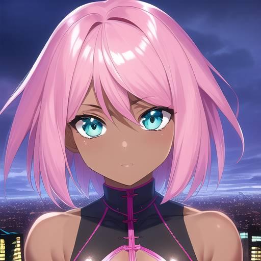 ピンク髪の女の子