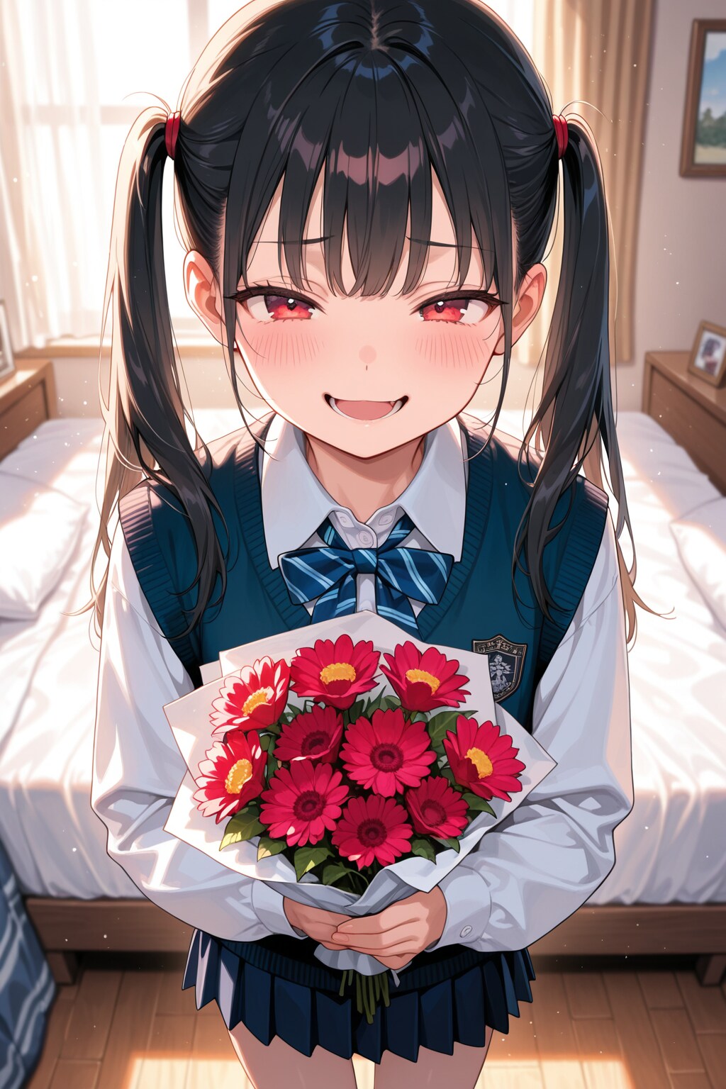 花を贈る凛ちゃん