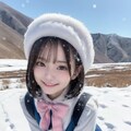 田舎雪国通学ちゃん 4枚目