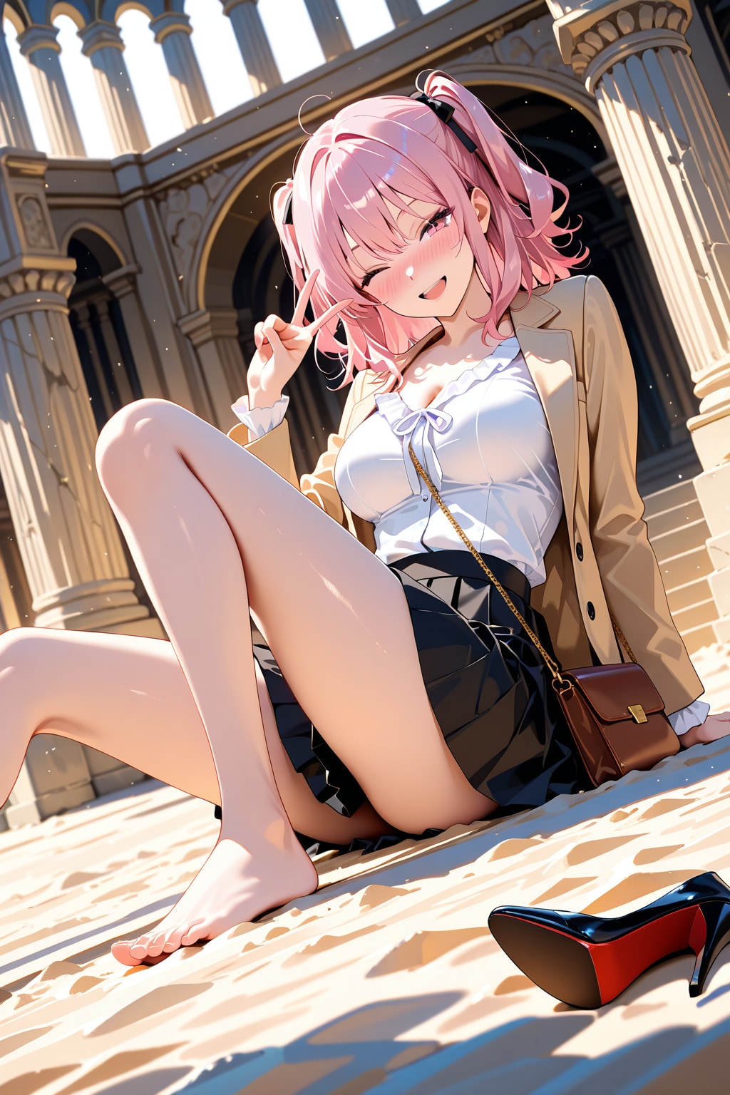 あ～ やっぱヒールダメだわ♡　やっと気づいたお姉さん