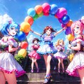 ローカルアイドルの野外ライブ 3枚目